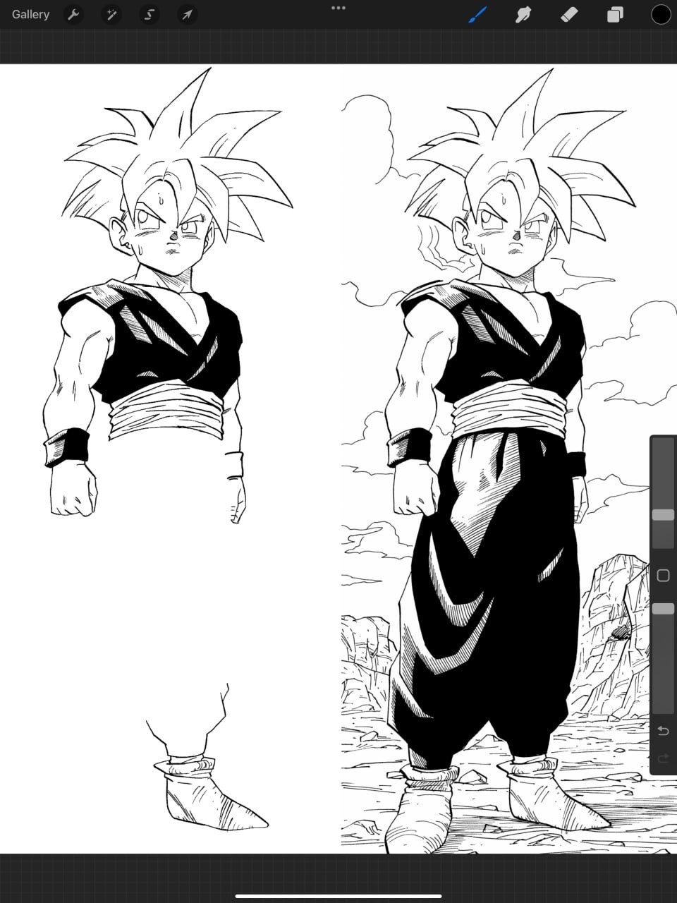 Procreate鸟山明漫画勾线笔刷